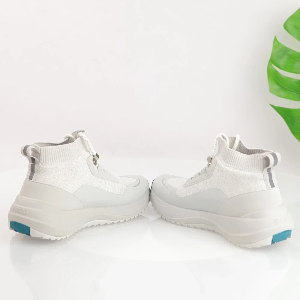 Vessi Womens Stormburst High Top Sneakers Size 6 Waterproof White Lace Up Shoes